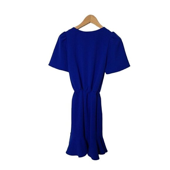 NWT Sezane Gigi Mini Dress Bright Blue 34 0843 - Picture 5 of 6